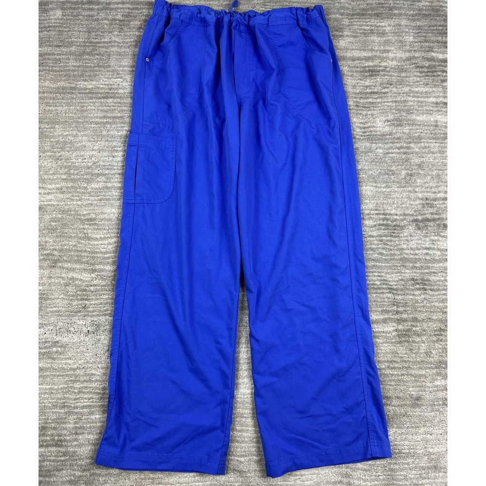 Urbane Scrub Pants Womens‎ XL Blue Ultimate Wide Leg Cargo Drawstring HG50271